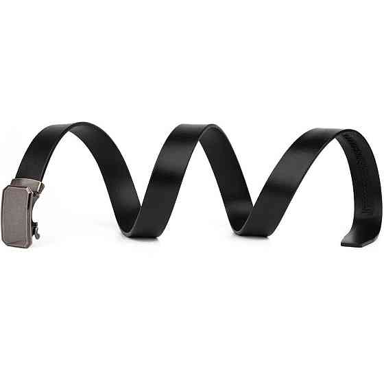 Ремень мужской c угловатой пряжкой Vintage 20274 Черный Киев