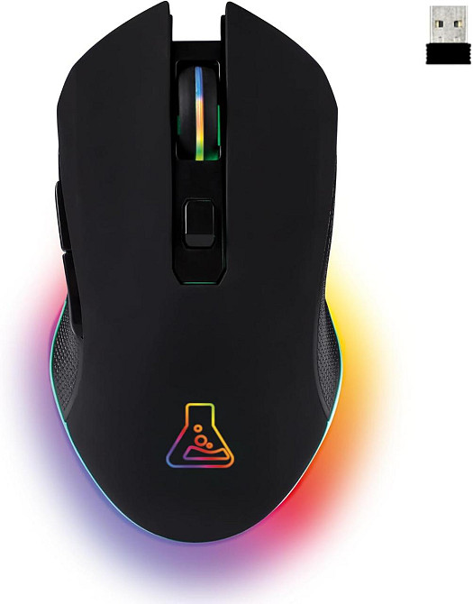 Миша THE G-LAB Kult Helium чорний оптична 800–6400 DPI 6 кнопок 7‑кольор. підсвітка дротова/бездротова геймерська Київ - фото 1