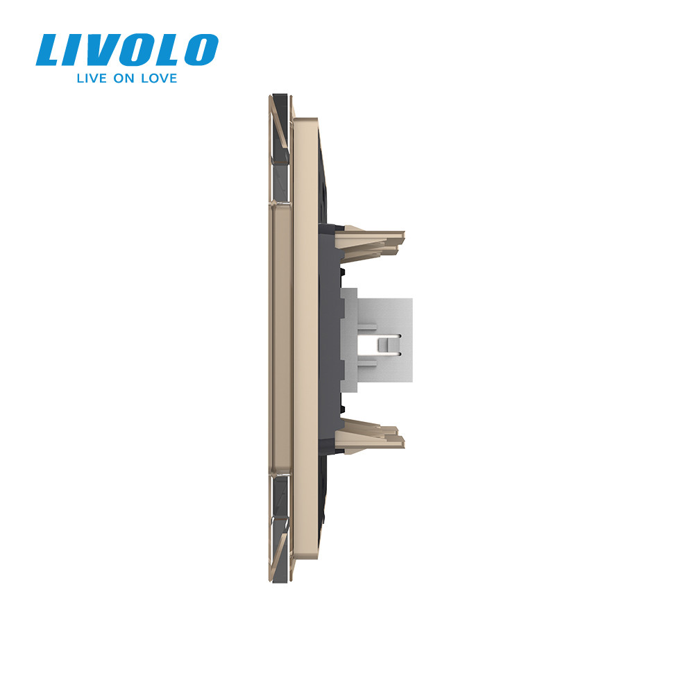 LIVOLO Розетка HDMI Livolo золото скло (VL-C7FCHD-1AP) Коломия - фото 6