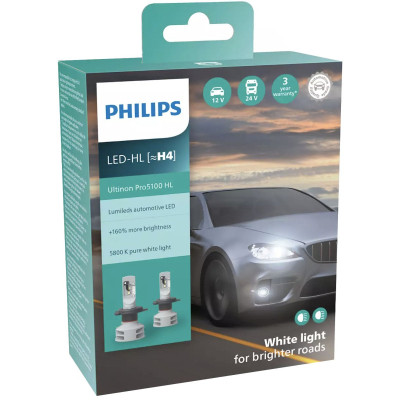 Автолампа Philips LED H4 11342U51Х2 12/24V Ultinon Pro5100 +160 (74242) Винница - изображение 5