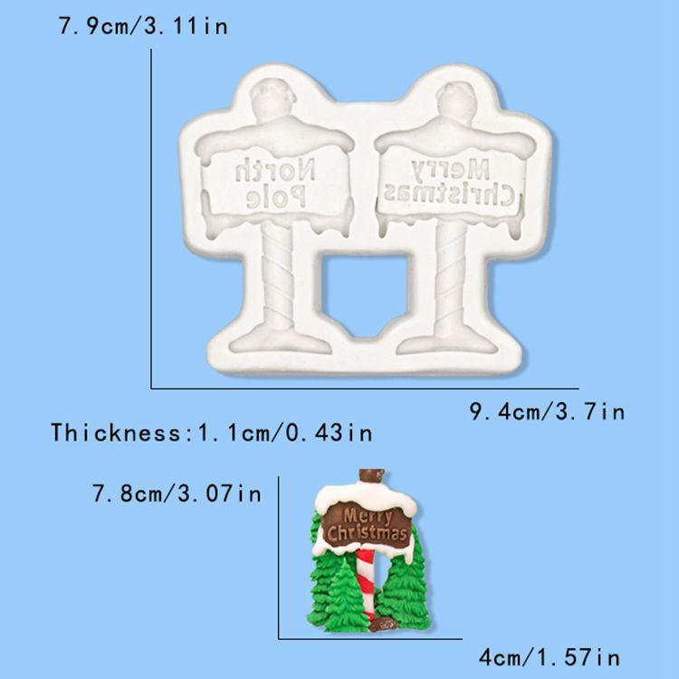 Молд новогодний 79 на 94 мм серый Киев - изображение 2