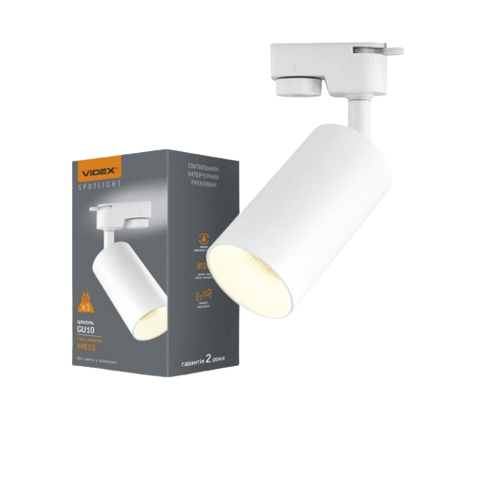LED Світильник трековий під лампу GU10 55*100мм білий VL-SPF06C-W Videx Житомир