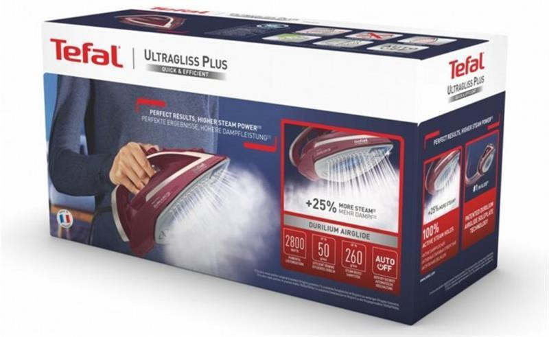 Праска Tefal Ultragliss Plus FV6820E0 ( Бордовий ) Харьков - изображение 9