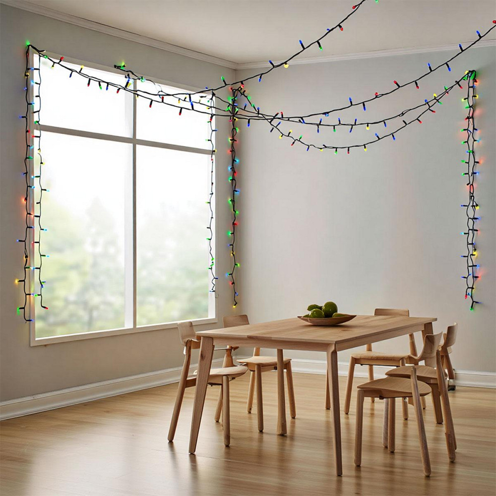 Garlando Новорічна гірлянда вулична 50 м 500 LED з сонячною батареєю чорний провід Мультиколір Коломия - фото 4