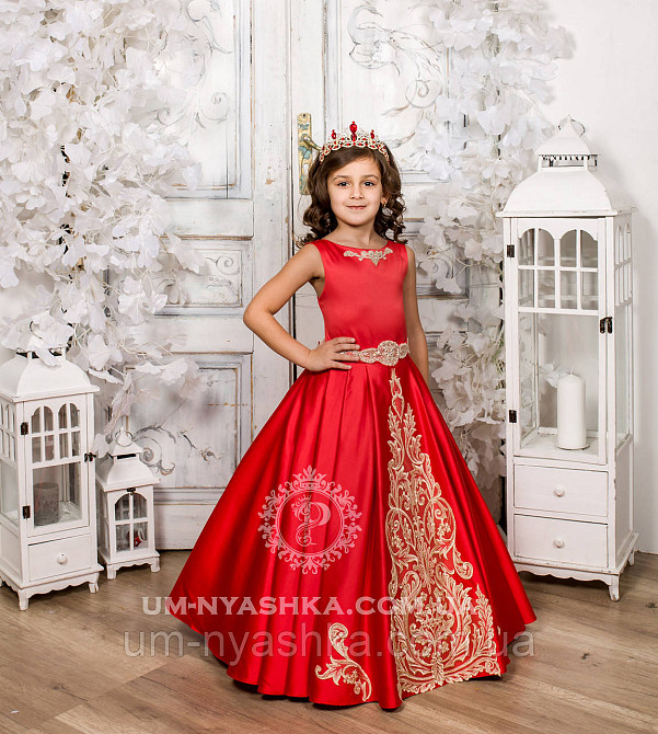 Шикарное длинное платье с золотым или черным купоном Адель на 6-8 лет Кривой Рог - изображение 3