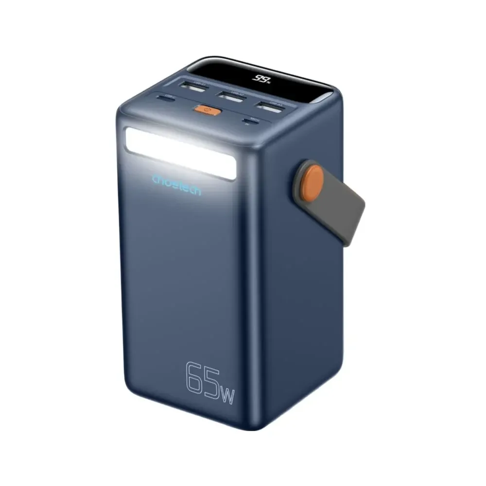 Повербанк 50000mAh Choetech B664 Deep Blue 65W PPS QC3.0 PD3.0 LED-ліхтар (43-00119) Киев - изображение 11
