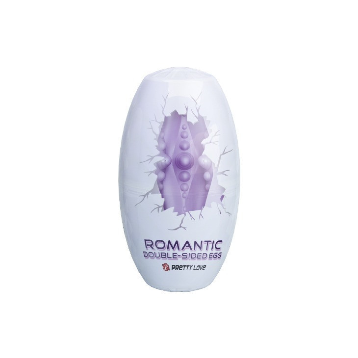 Мастурбатор яйце Pretty Love двостороннє, рельєфне, фіолетове, 8.6 х 4.6 см Sex Aura Київ - фото 6