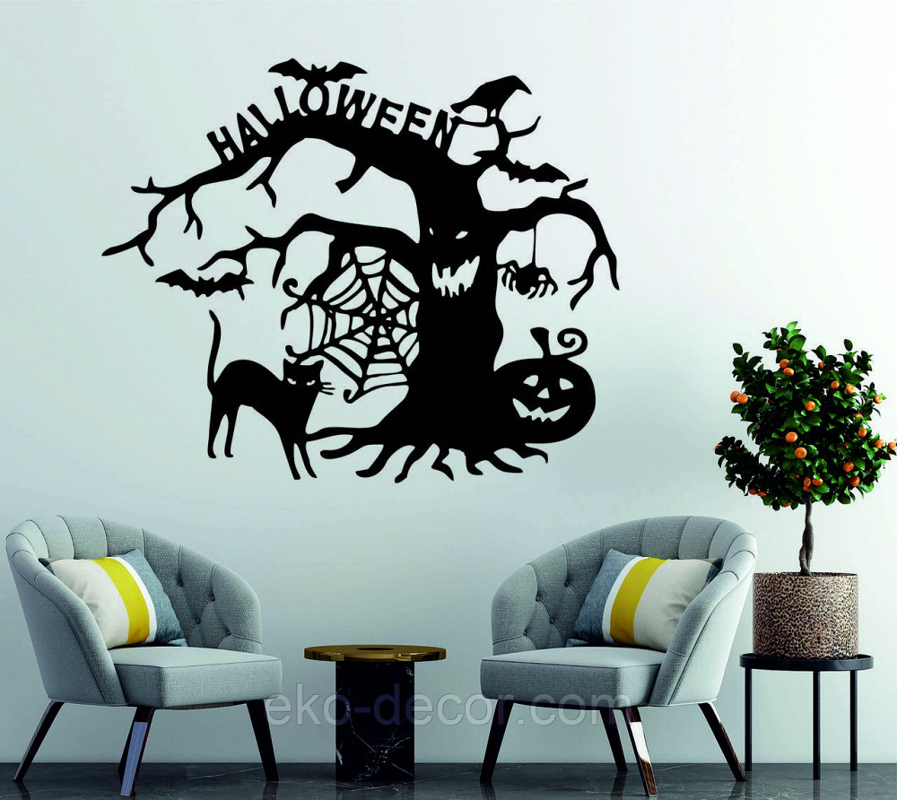 Декоративное настенное Панно «Хэллоуин», Декор на стену 110*90 см, Черный Киев - изображение 6