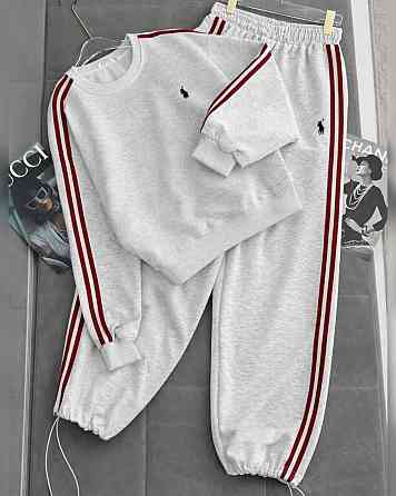 Женский прогулочный костюм двойка с лампасами турецкая двунитка Меланж Одесса