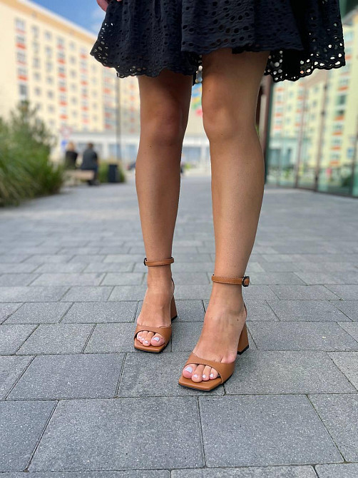 LIRIO Босоніжки жіночі коричневі LIRIO L0305/8073-68 літні шкіряні на підборах / Модні босоніжк Коломыя - изображение 8