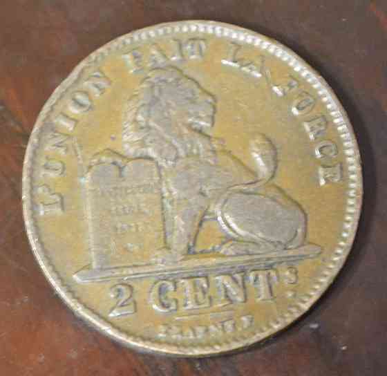 Бельгія 2 сентима 1911 рік Полтава