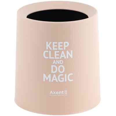 Кошик для паперів Axent Настільний контейнер для сміття, круглий, персиковий (2131-42-A) Вінниця