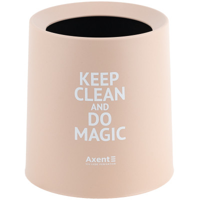 Кошик для паперів Axent Настільний контейнер для сміття, круглий, персиковий (2131-42-A) Вінниця - фото 1