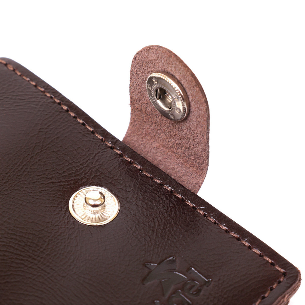 Кожаное мужское портмоне Shvigel 16443 Коричневый Киев - изображение 8