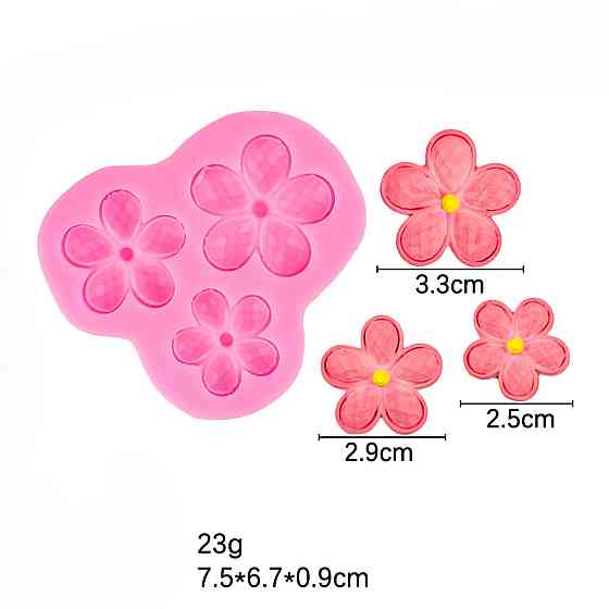 Молд для цветов 75 на 67 мм розовый Киев