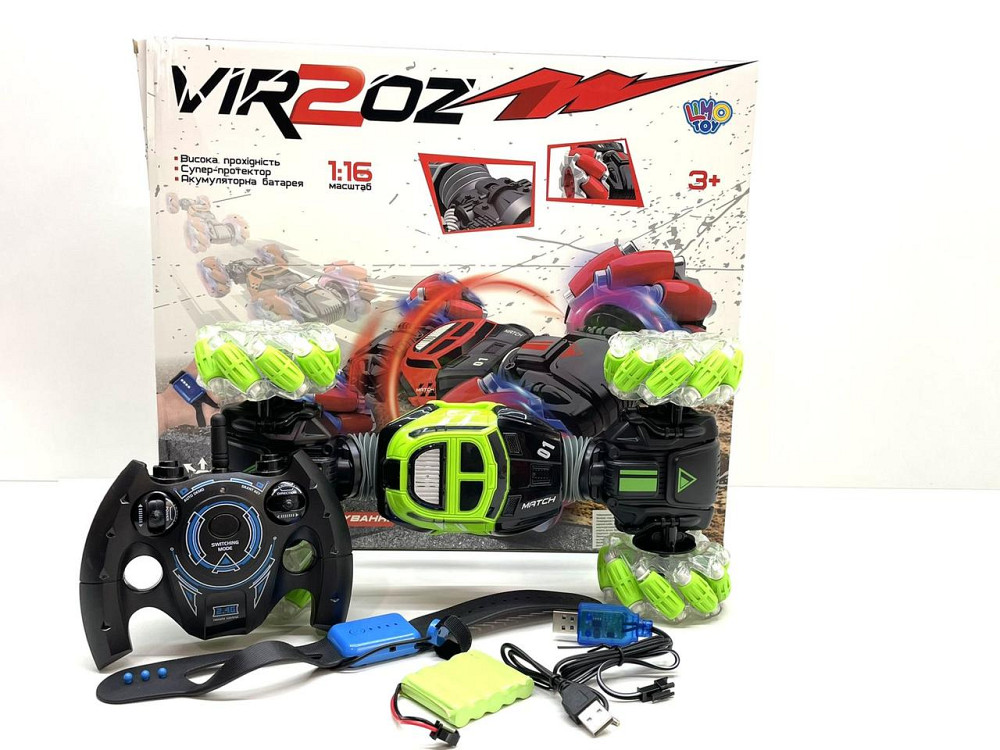 Машина трюкова Limo Toy перевертень всюдихід 2 пульта дистанційного керування Вид 3 Зелена (М 5508) Чернігів - фото 8