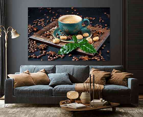 Картина холст в гостиную / спальню  Ароматна кава   MLP_317 90х180см Киев