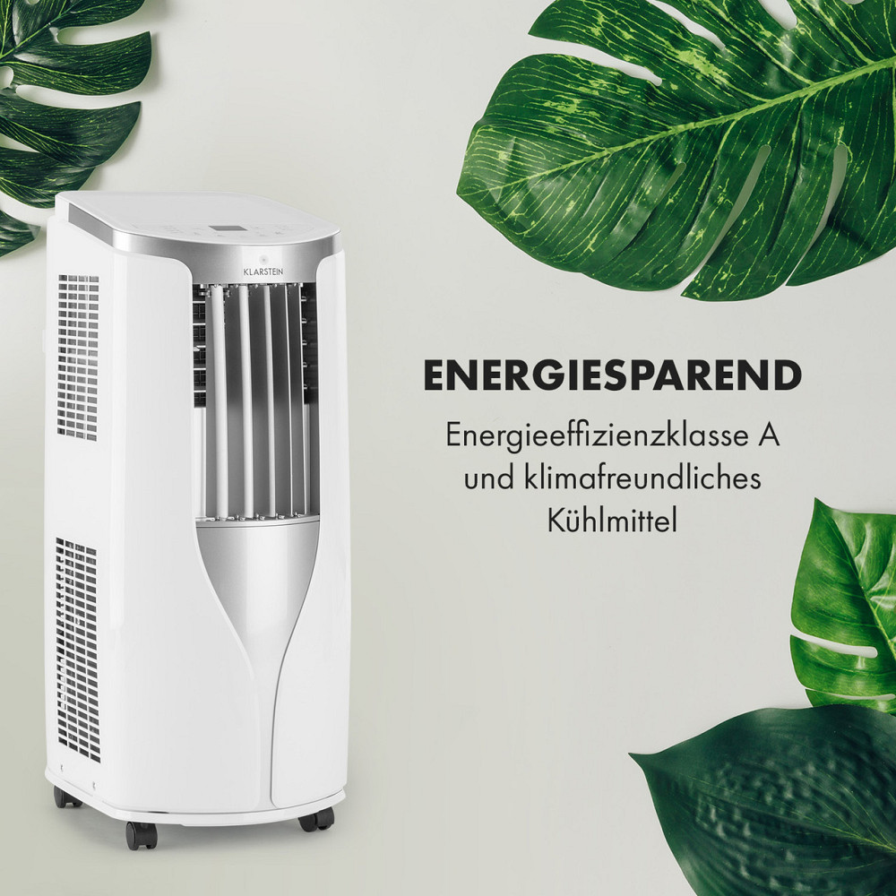 Новый мобильный кондиционер Breeze 9 4-в-1 9 000 BTU / 2,6 кВт EEK A Напольные ролики Функция таймера Белый / Ровно - изображение 8
