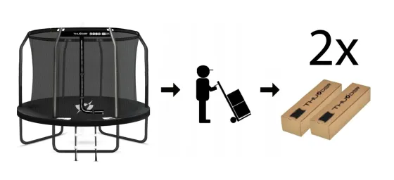 Батут THUNDER INSIDE ELITE з внутрішньою сіткою 8 футів 244 см чорний Київ