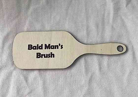 Щітка для волосся прикол для лисих чоловіків 195 мм на 64 мм сірий Київ