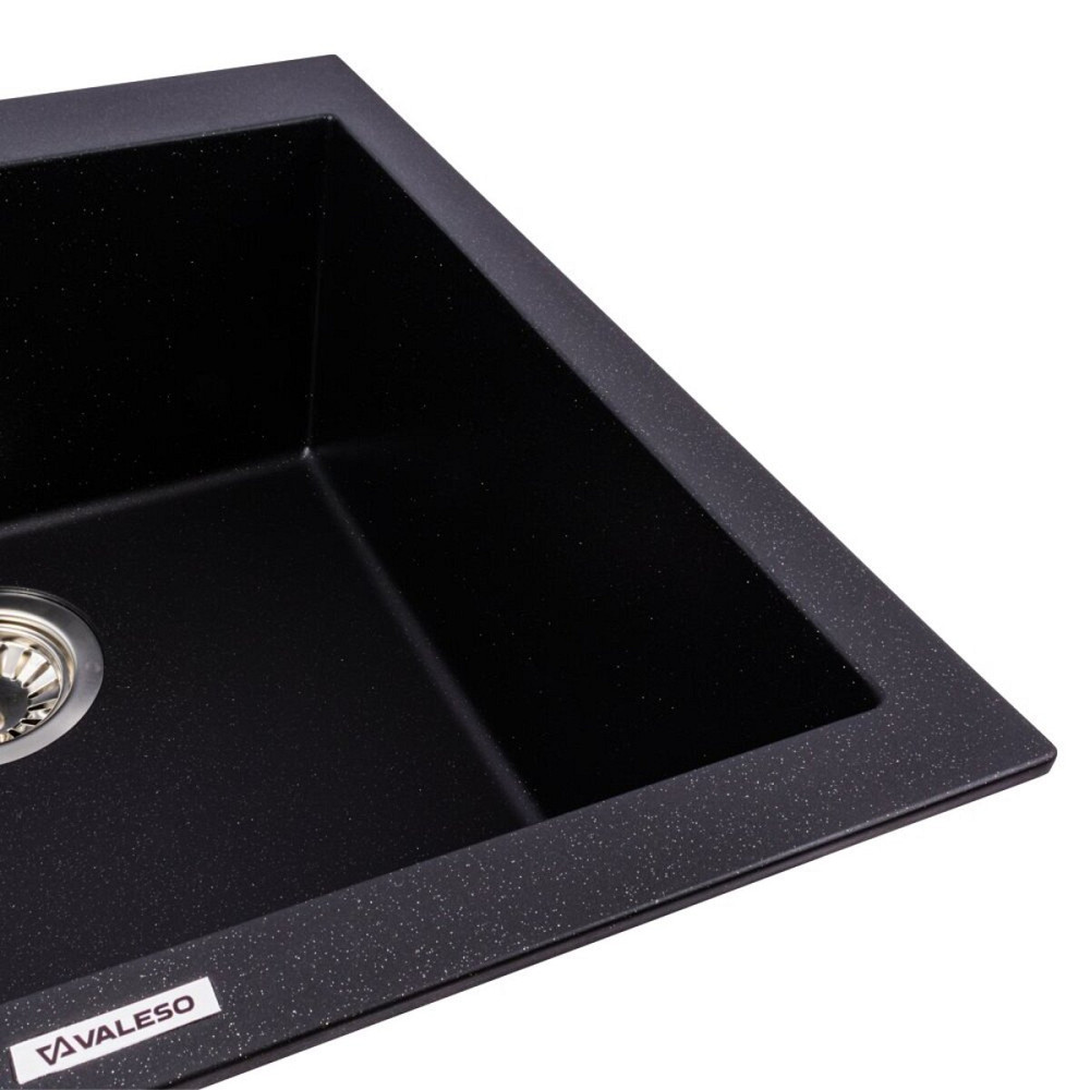 VALESO Гранітна мийка VALESO GALAX 5050 матова Чорний металік Київ - фото 4