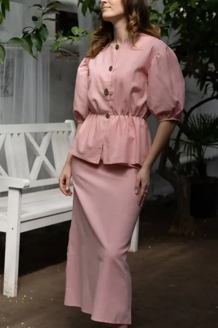 Женский льняной костюм двойка - стильный летний комплект - стильный летний комплект Одесса - изображение 8