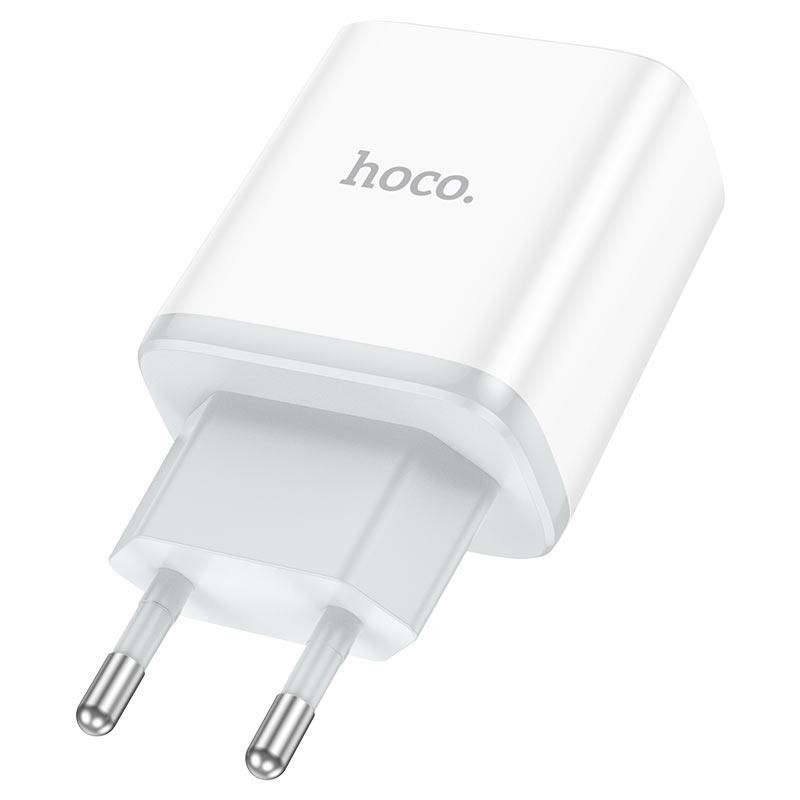 Мережевий зарядний пристрій HOCO C105A Stage dual port PD20W+QC3.0 charger White Одеса - фото 3