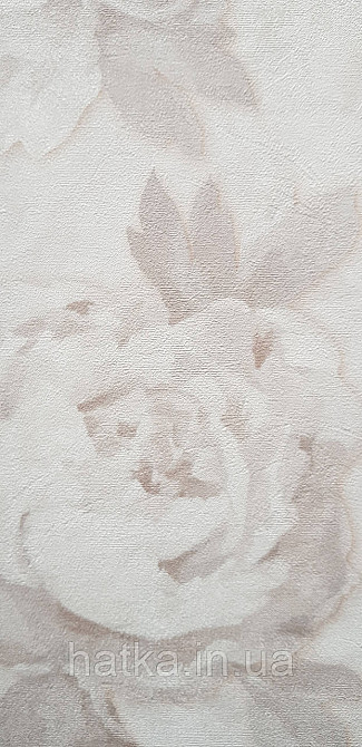 Шпалери метрові вінілові на флізеліні A.S.Creation Flowers Symphony 1.06x10 м квіти півонії великі бежеві 79070-4 Київ - фото 2