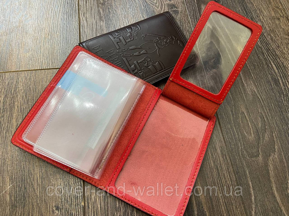 Жіноча червона обкладинка на авто документы ручної роботи Grande Pelle Київ - фото 5