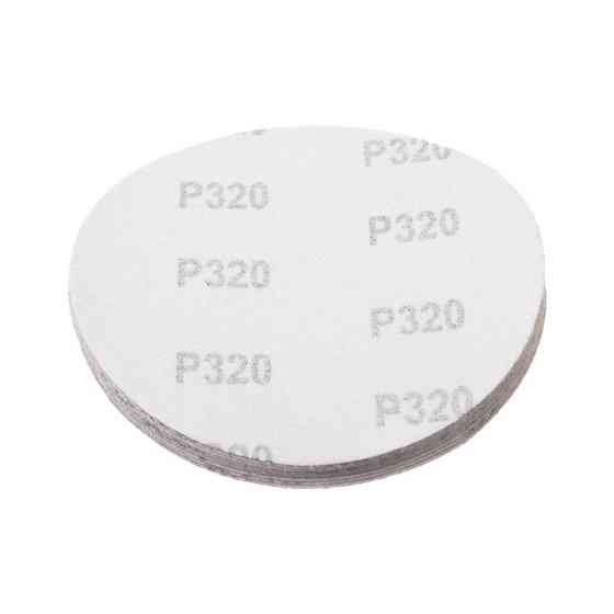 Круг наждаковий на липучці 125 мм, папір клас E, щільність 220 г/м², К320, 10 од. INTERTOOL BT-0567 Київ