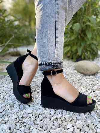 Olli Босоніжки жіночі OLLI Л-32-0013 чорні (літо, замша натуральна) (3755) Коломия