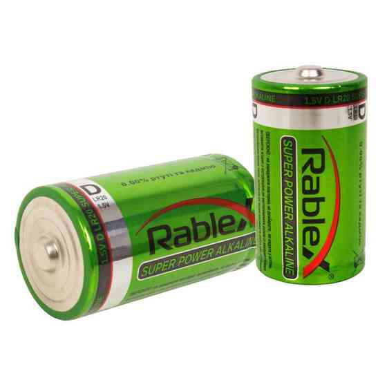 Батарейка Rablex лужні LR20/ техніка/D/1.5V/2шт (120 шт./яск) Київ