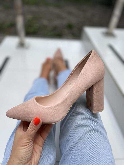 Comer Туфлі жіночі COMER пудра еко-замша каблук 8см 37р. (AH-10 3428) Коломия - фото 1