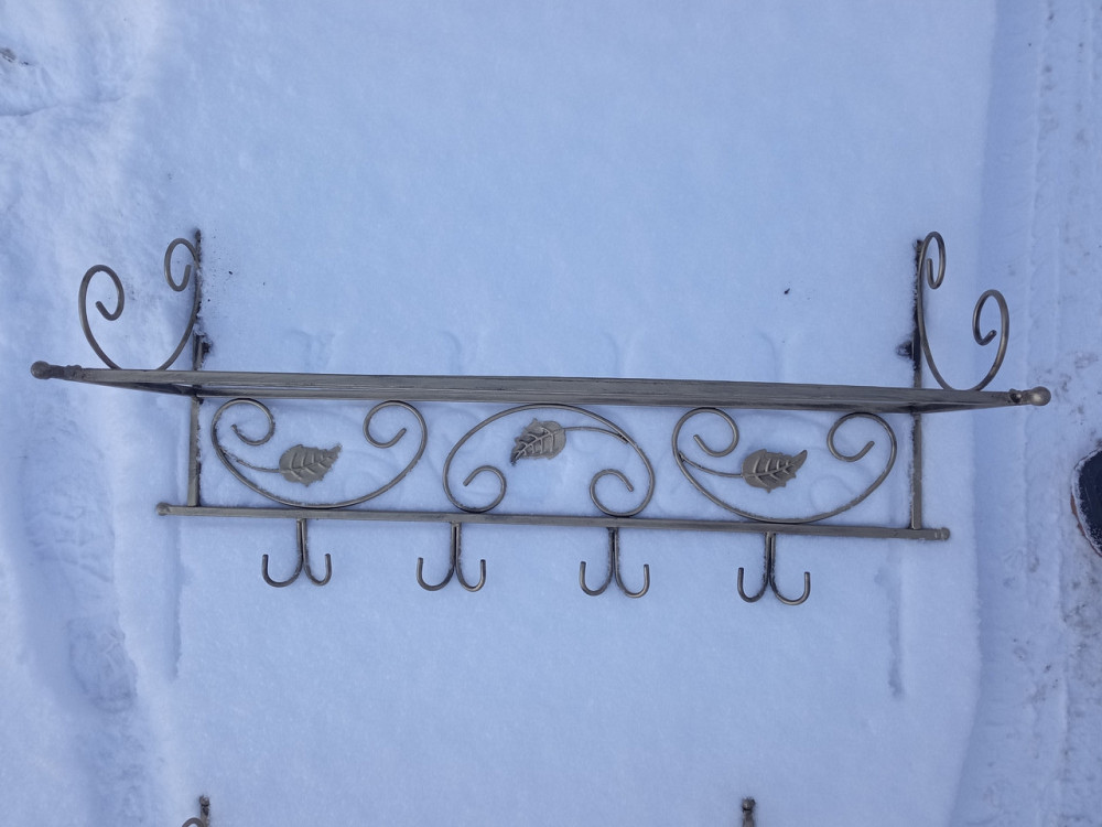 Вішалка кована настінна середня M-081 для одягу Київ - фото 4