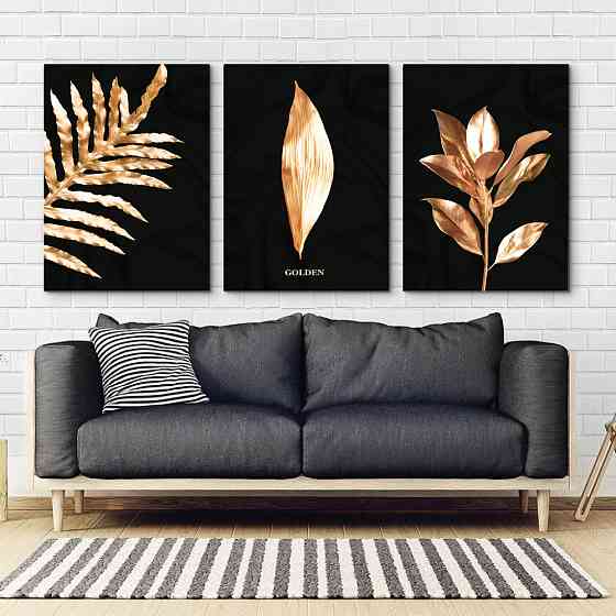 Модульна картина Абстракція Золото Art-17_B3 Київ