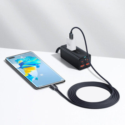 Дата кабель USB 2.0 AM to USB-C 1.2m 100W black Baseus (CAJY000401) Винница - изображение 7