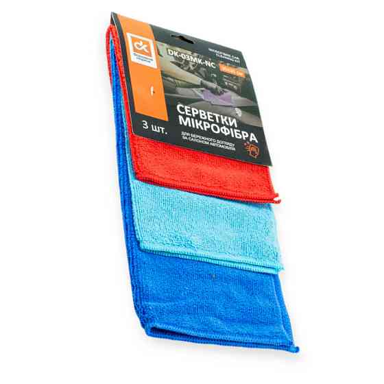 Серветка універсальна асорті 3 шт (30х30) dk мікрофібра Мукачево
