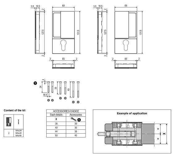 Ручка AGB Art. B300030032 WAVE под цилиндр брашированный матовый хром Киев