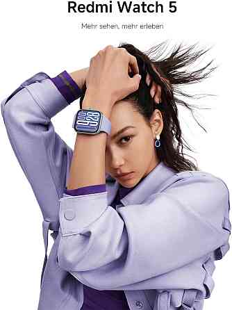 Смарт-годинник Xiaomi Redmi Watch 5 Чорний 2.07" AMOLED GPS (5 GNSS) 150+ режимів 24 дні 5ATM пульс SpO2 моніторинг сну і здоров'я Київ