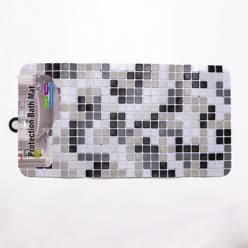 Антиковзкий килимок на присосках для ванни та душу 65×35 (см) силіконовий Сірий HP-42-47G Коломия - фото 2