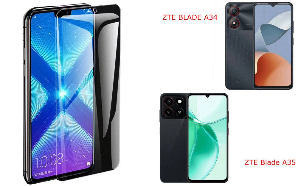 Захисне скло NeoGlass для ZTE BLADE A34, ZTE Blade A35 – надпрозоре та стійке Київ - фото 2