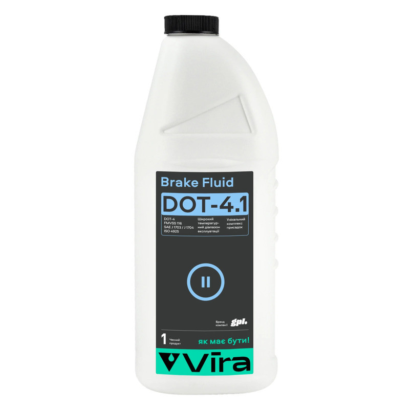 Тормозная жидкость Vira Brake Fluid DOT 4.1, 1л Львов - изображение 1