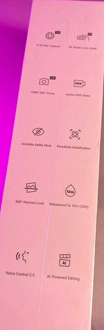 Экшн-камера Insta360 X3 полностью новинка, в пленке. Киев - изображение 2