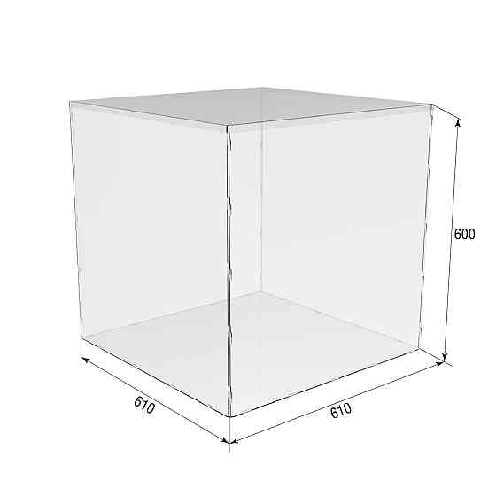 Коробка акриловая EKOSTAR для цветов 600х600х600 с крышкой Киев