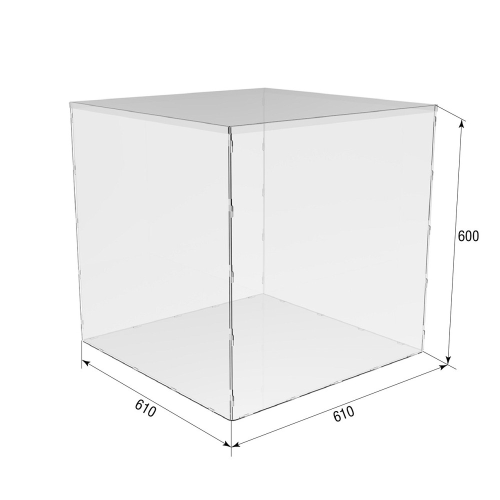 Коробка акриловая EKOSTAR для цветов 600х600х600 с крышкой Киев - изображение 3