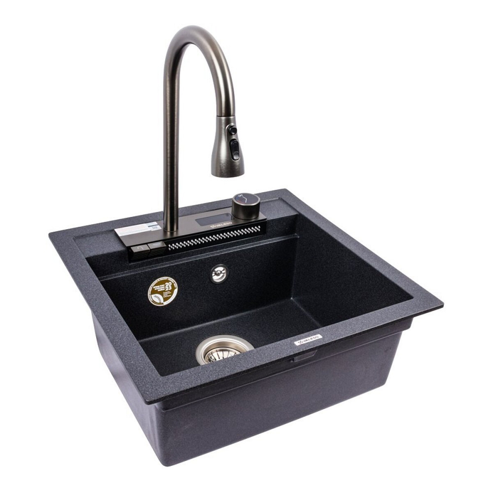 VALESO Гранітна мийка VALESO VIVA 5149 матова Карбон Коломыя - изображение 20