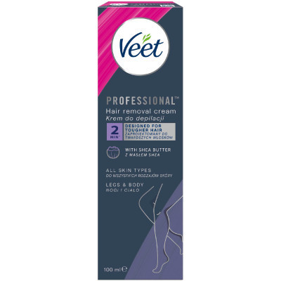 Крем для депиляции Veet Professional для всех типов кожи с Маслом ши 100 мл (5900627099034) Винница - изображение 1