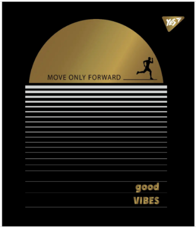 Зошит для записів А5/24 лін. "YES" "Good vibes" мат. ВДЛ+ УФ-спл+Pantone Gold 766859, шт Київ - фото 1