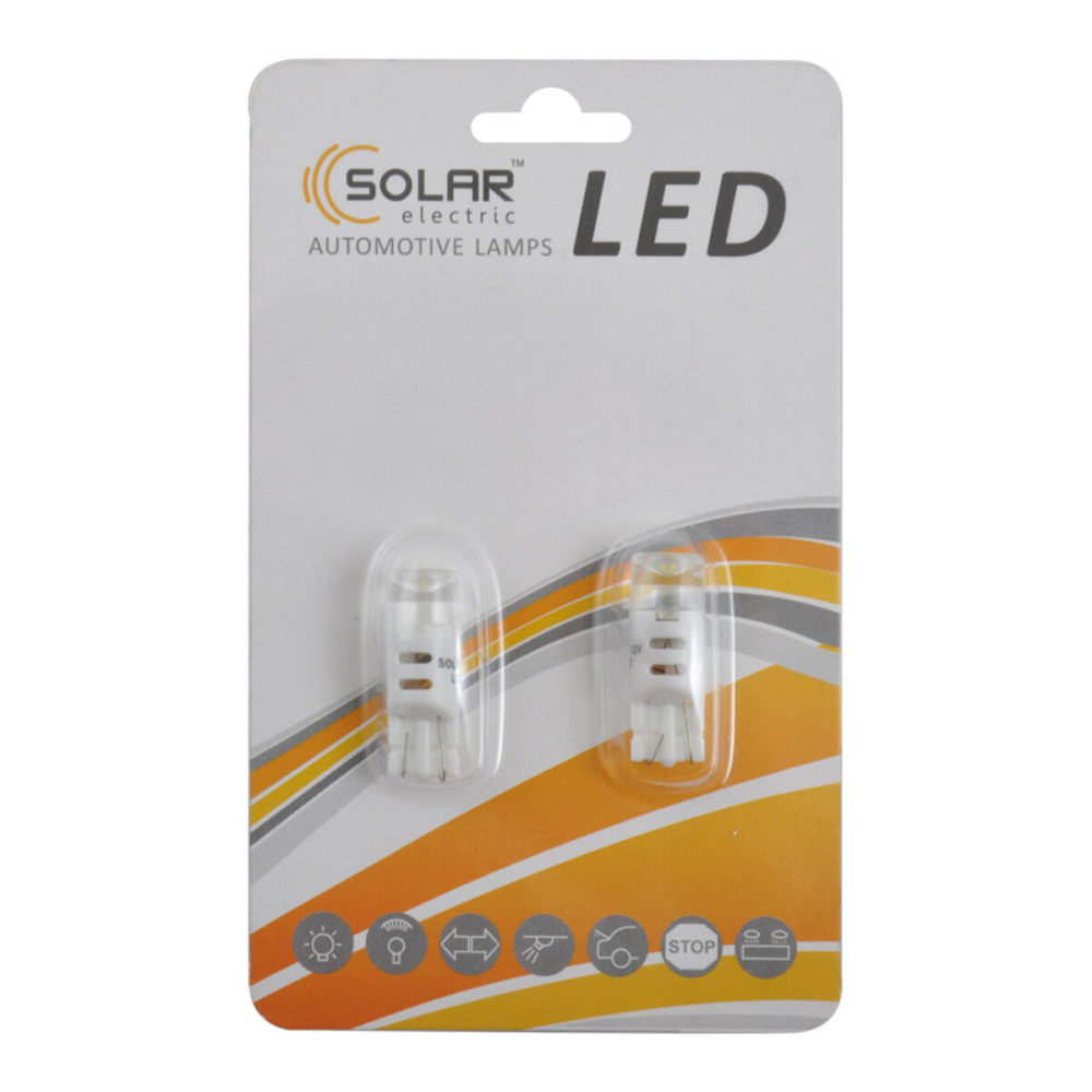 LED автолампа Solar 12V T10 W2.1x9.5d SMD 3W white, 2шт Киев - изображение 1