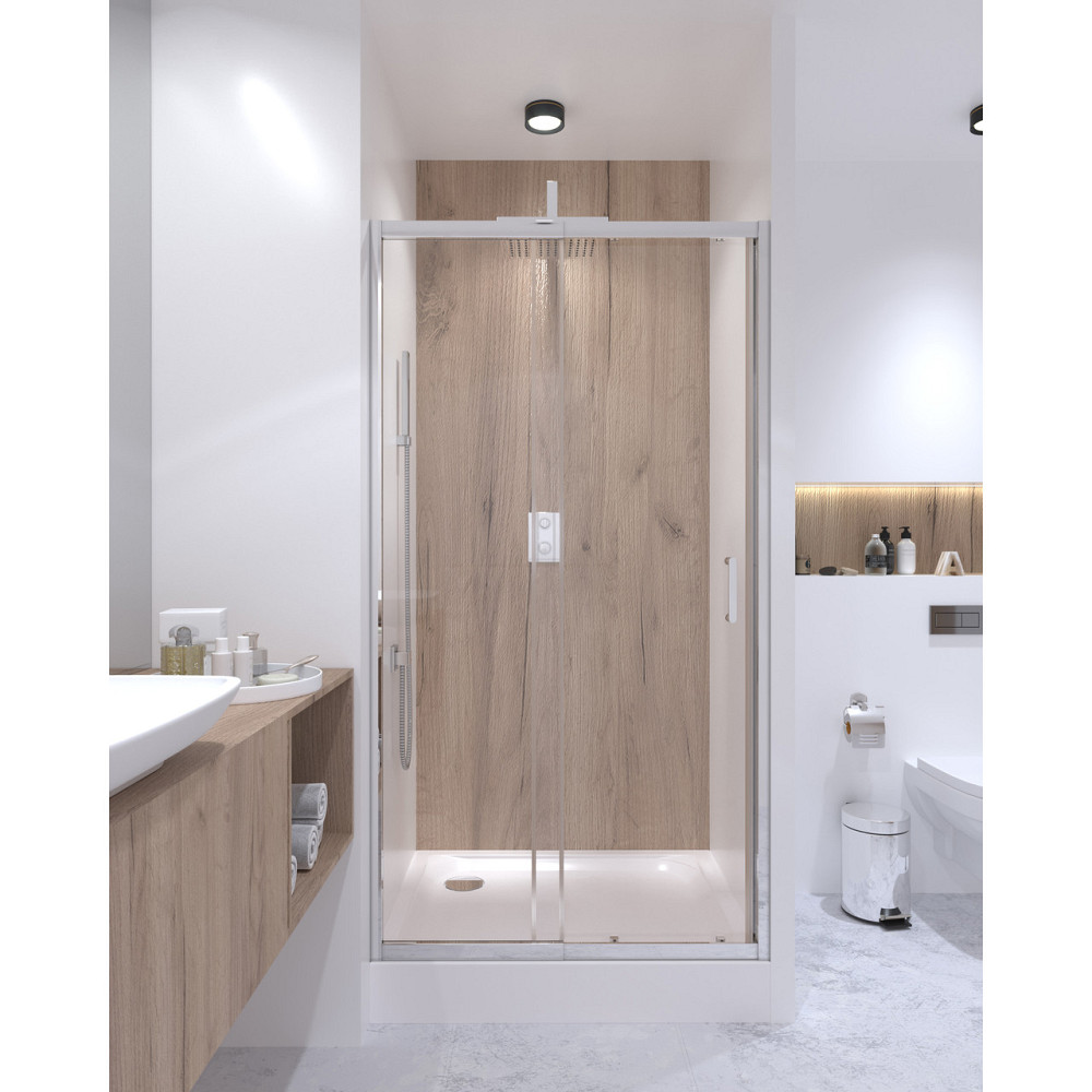 Душевая дверь в нишу Qtap Taurus CRM201-11.C6 97-108x200 см, стекло Clear 6 мм, покрытие CalcLess Киев - изображение 10